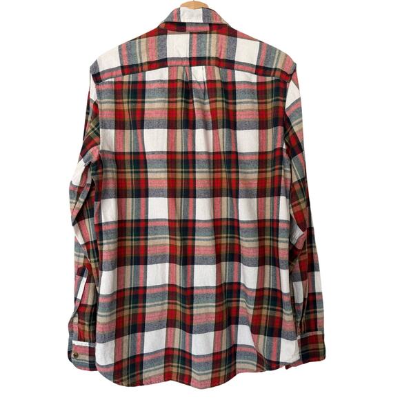 J. Crew Mens Classic Plaid Flannel Shirt Long Sleeve Button Down Size Small - Picture 2 of 4